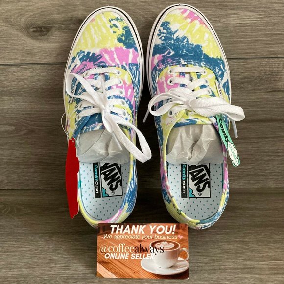 Vans Comfycush Authentic Tie-Dye Orchid White Multicolor Women's NWT - Picture 8 of 9
